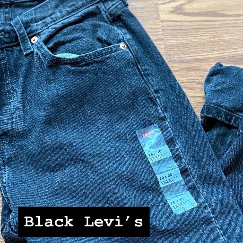 Levi's Black Straight Leg Jeans